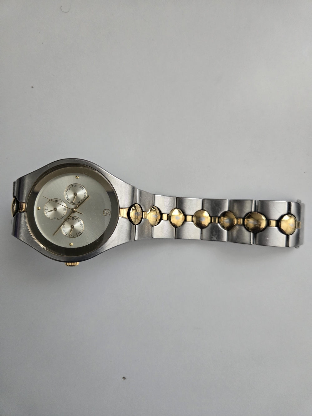 George Two-Tone Silver and Gold Men's Bracelet Watch
